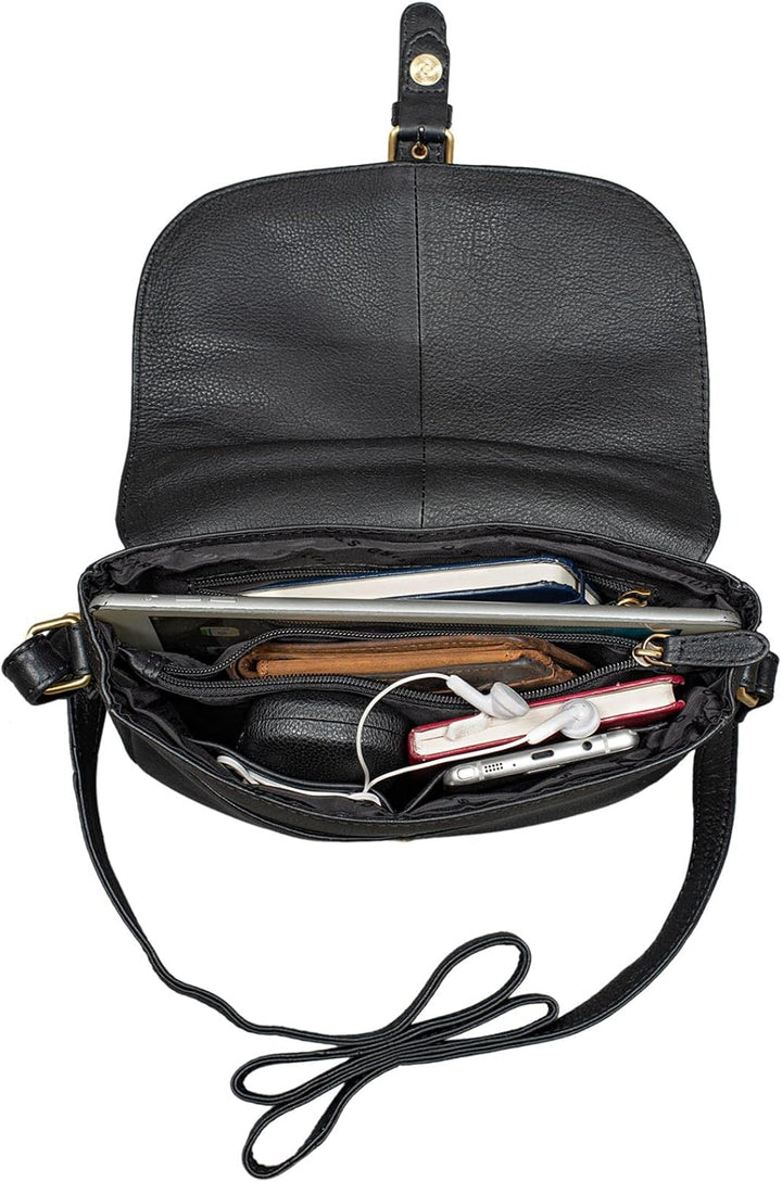 STILORD 'Leni' Damen Umhängetasche Leder kleine Handtasche Frauen Vintage zum Ausgehen Partytasche k