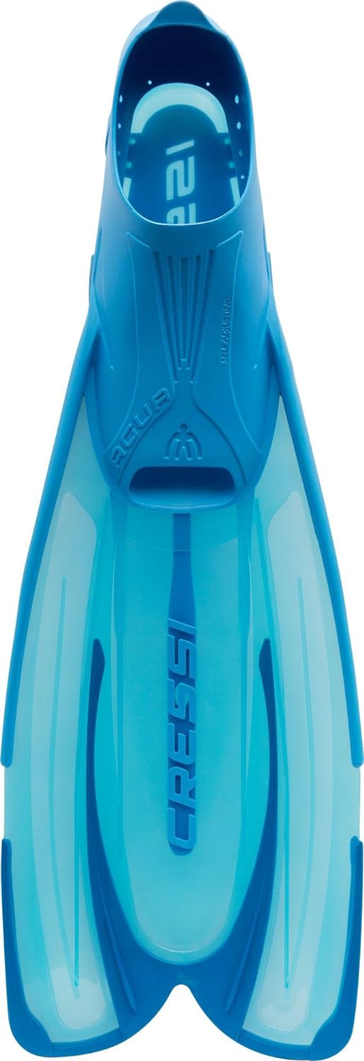 Cressi Agua Premium Flossen Self Adjusting zum Tauchen, Apnoe, Schnorcheln und Schwimmen Aquamarin 3