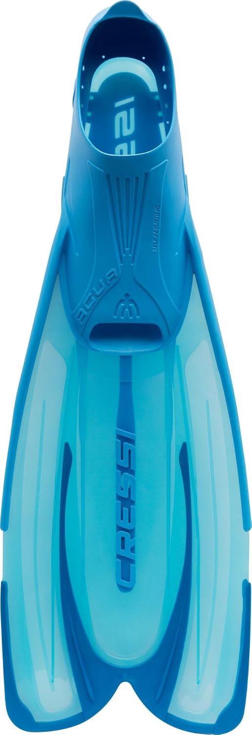 Cressi Agua Premium Flossen Self Adjusting zum Tauchen, Apnoe, Schnorcheln und Schwimmen Aquamarin 3