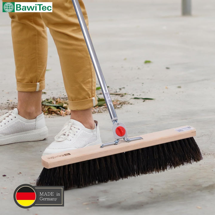 BawiTec Echt Arengabesen Breite 50cm 4-Loch Wechselsystem mit Stiel Länge 145cm nass- öl-beständig A