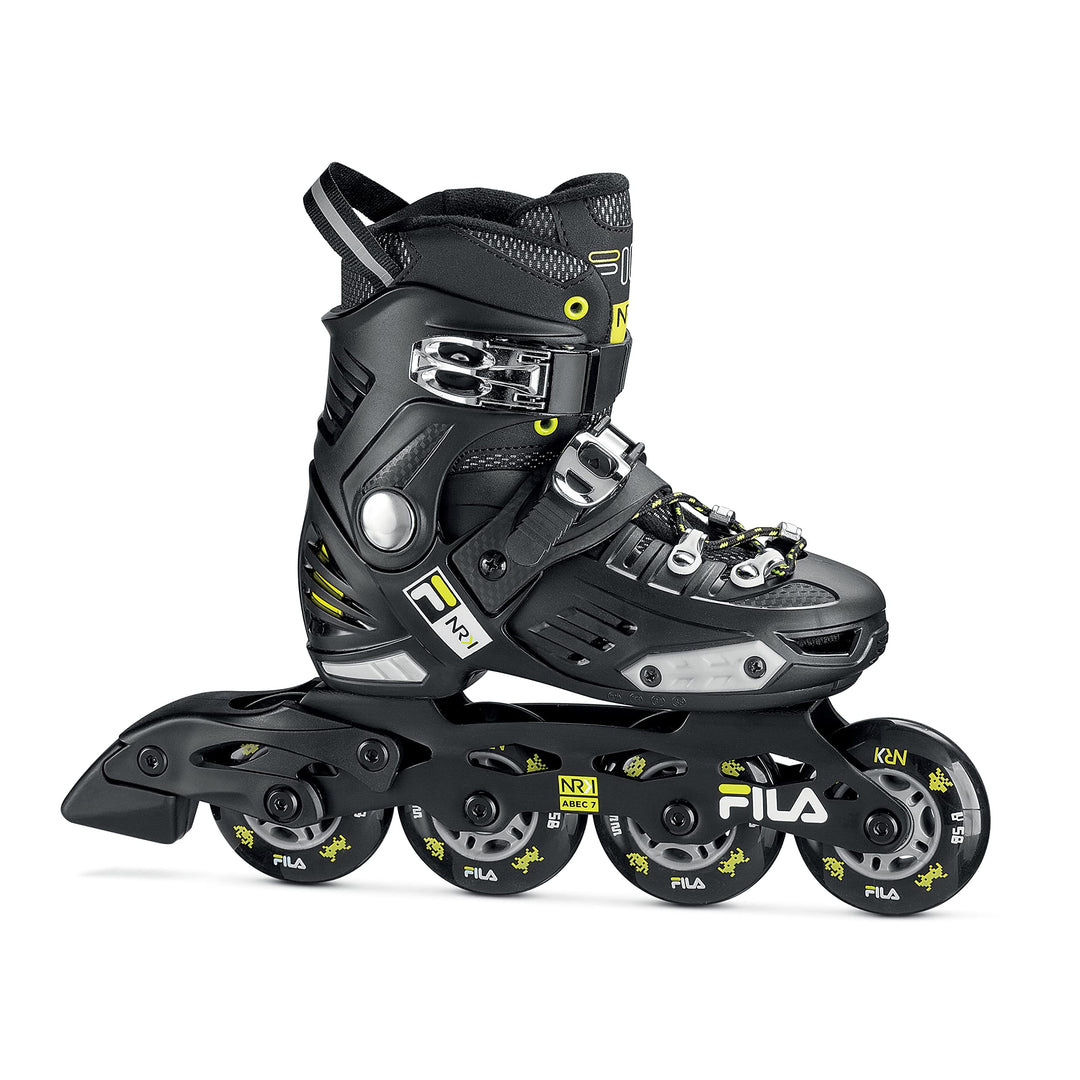 FILA SKATES Kid Nrk Junior Inline Skate L 36-39 BLACK/LIME, L 36-39 BLACK/LIME