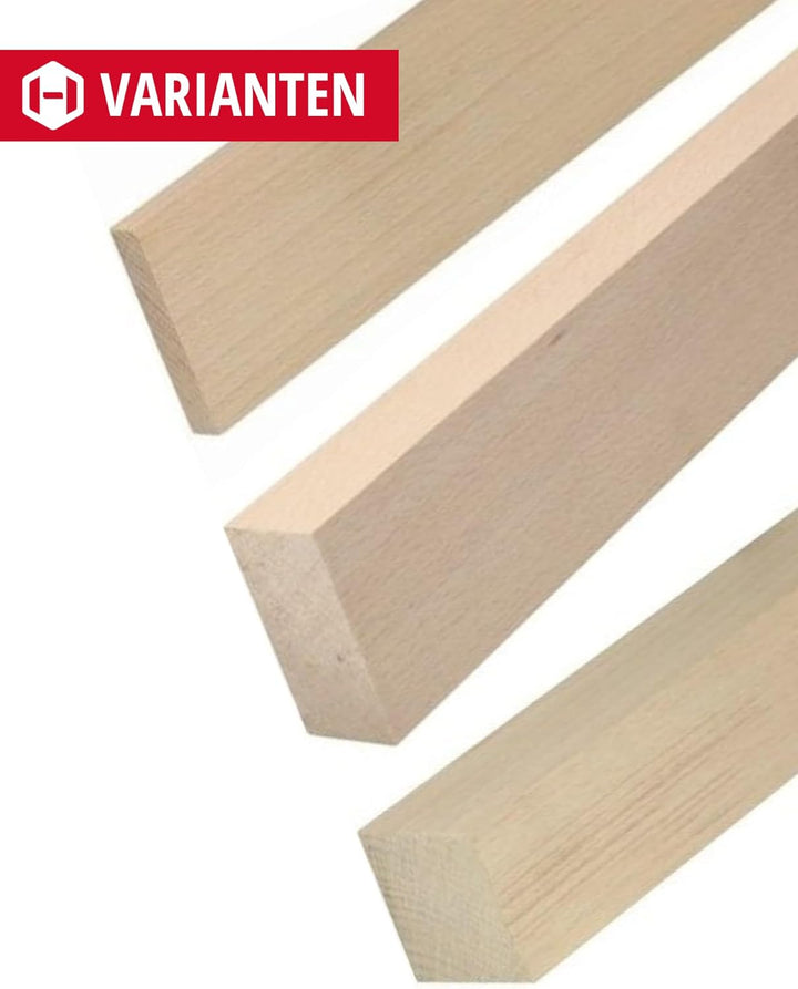 Gedotec Holzleisten zum basteln - Holzbretter zum bauen aus Buchen-Holz 95 cm | 5 Stück 20x60x950 mm