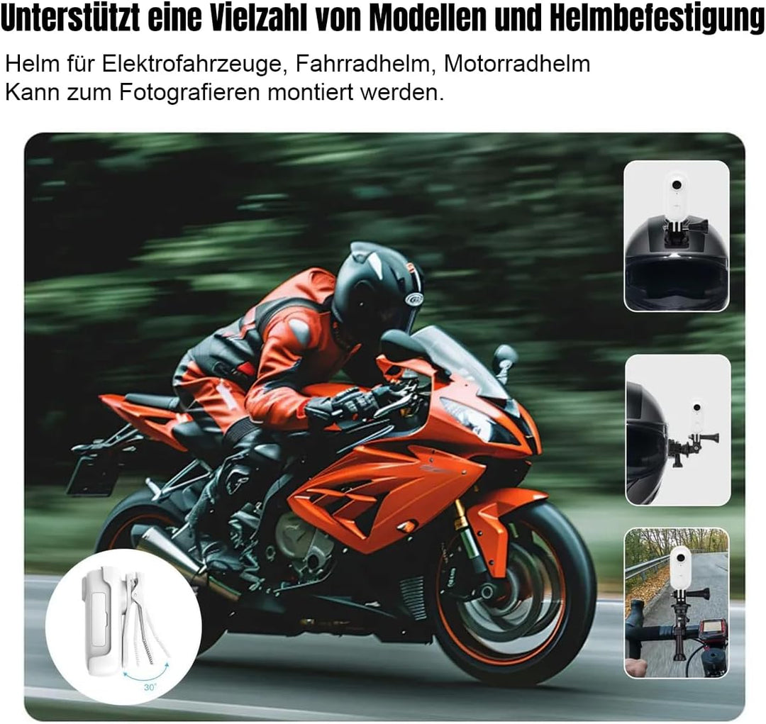 4K Mini Action Kamera mit 360° Drehclip, Wearable Body Cam & Mini Sportkamera, Tragbare Video Kamera