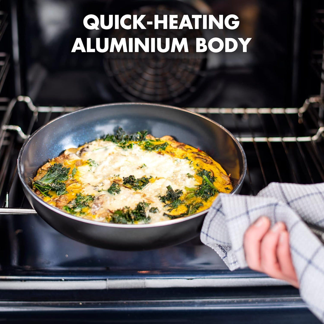 GreenPan Torino Gesunde antihaftbeschichtete Keramik Bratpfanne 24 cm, PFAS-frei, Induktion, Backofe