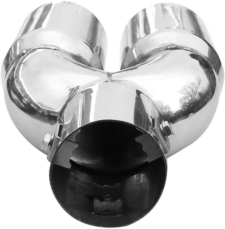 Doppel Auspuffblende Endrohr Auspuff Universell Schalldampf Doppelendrohr Sport Sportauspuff Blende