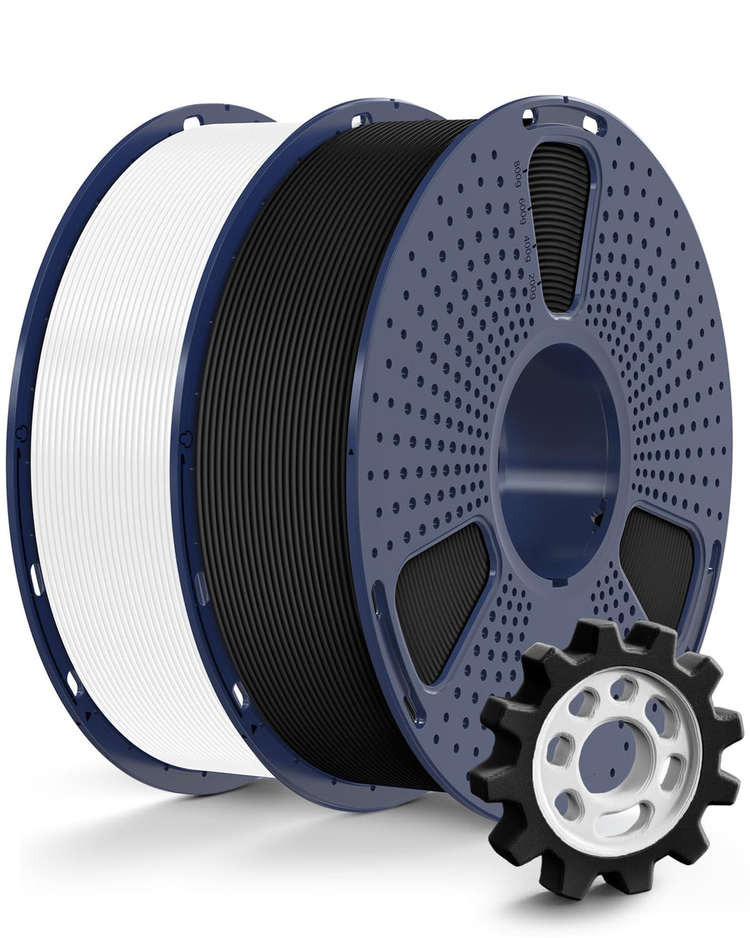 SUNLU 2KG Rapid PETG Filament Bündel, Hohe Geschwindigkeit 30–600mm/s 3D Drucker Filament, 1.75mm ±0