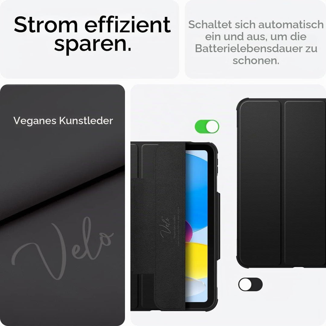 Spigen Rugged Armor Pro Hülle Case kompatibel mit iPad 10. Generation 2022 10,9 Zoll -Schwarz