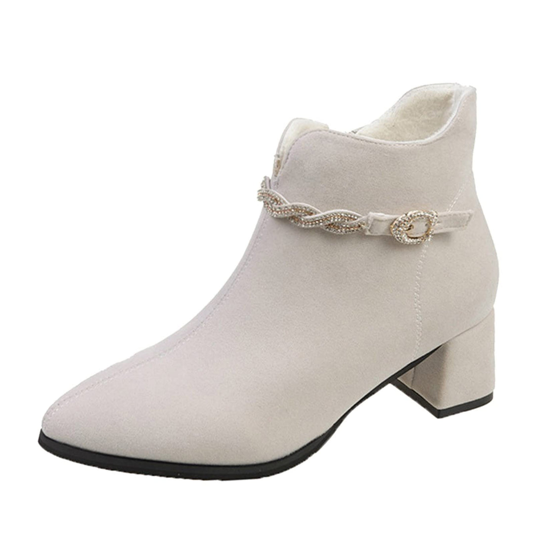 Stiefeletten Damen Comfort Stiefel Schnürstiefel mit Runder Zehenpartie Schwarz Schnürstiefeletten H
