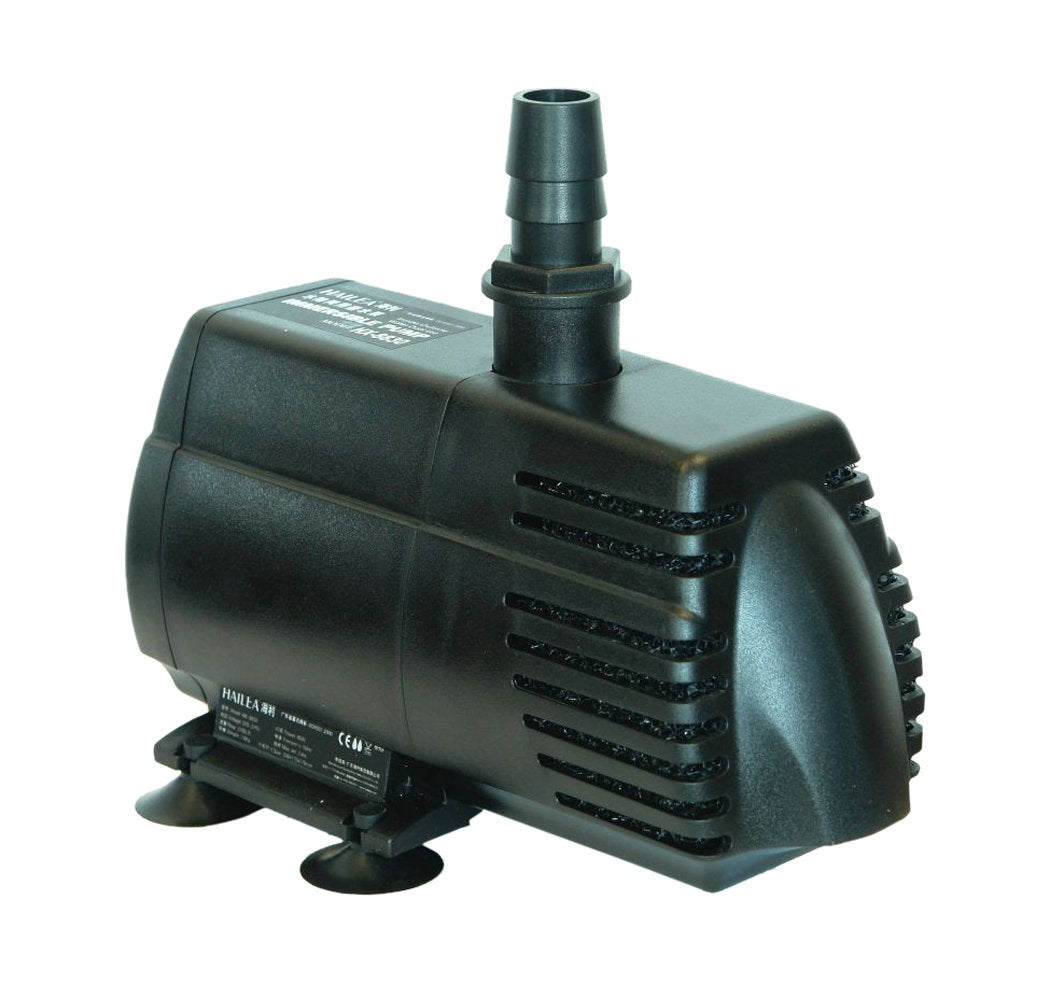Hailea HX-8890 In-Out-Pumpe, 8000 l/h, maximal Förderhöhe 5 m, schwarz, 27x16x18 cm, 10-450-465