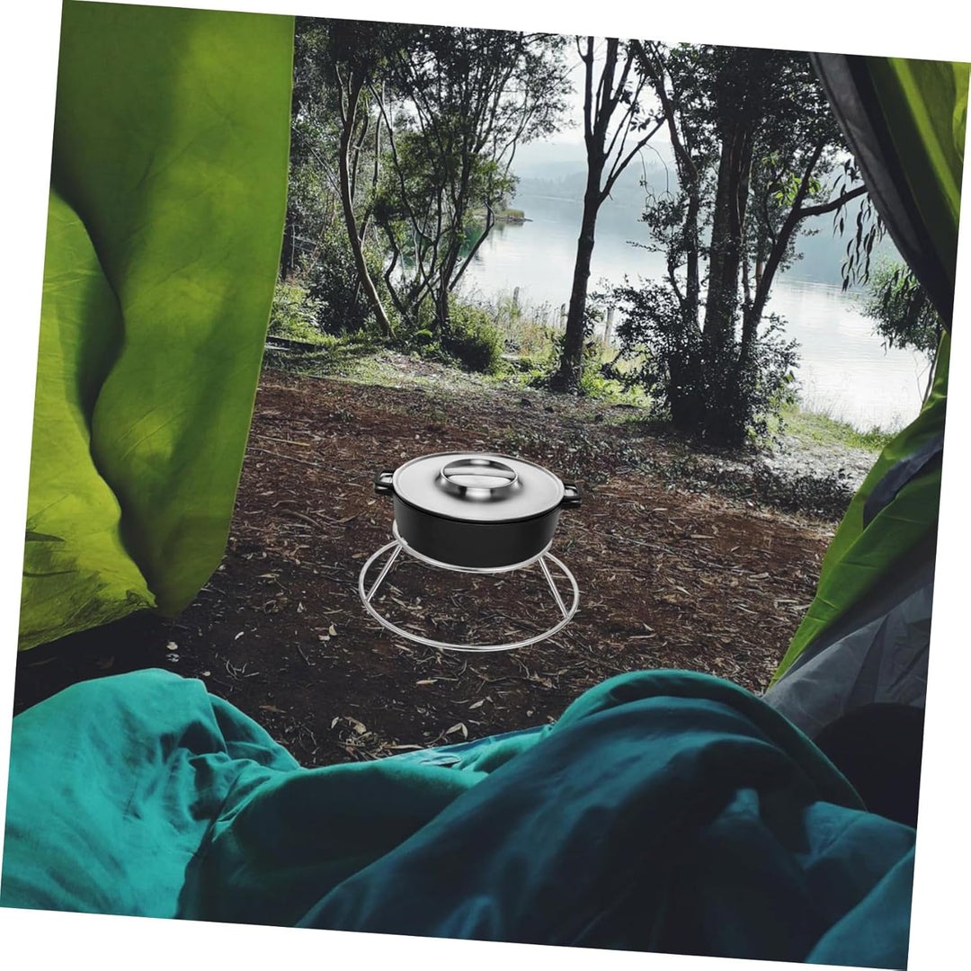 HANABASS Edelstahl Rundrost Camping Kücheneinsatz Eckrost Für Kessel Kochen Dämpfen Backen Outdoor