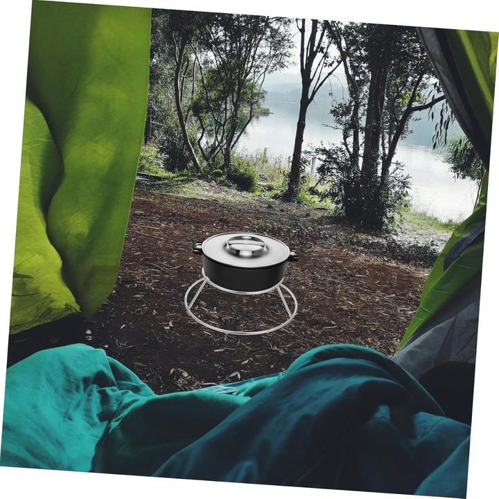 HANABASS Edelstahl Rundrost Camping Kücheneinsatz Eckrost Für Kessel Kochen Dämpfen Backen Outdoor