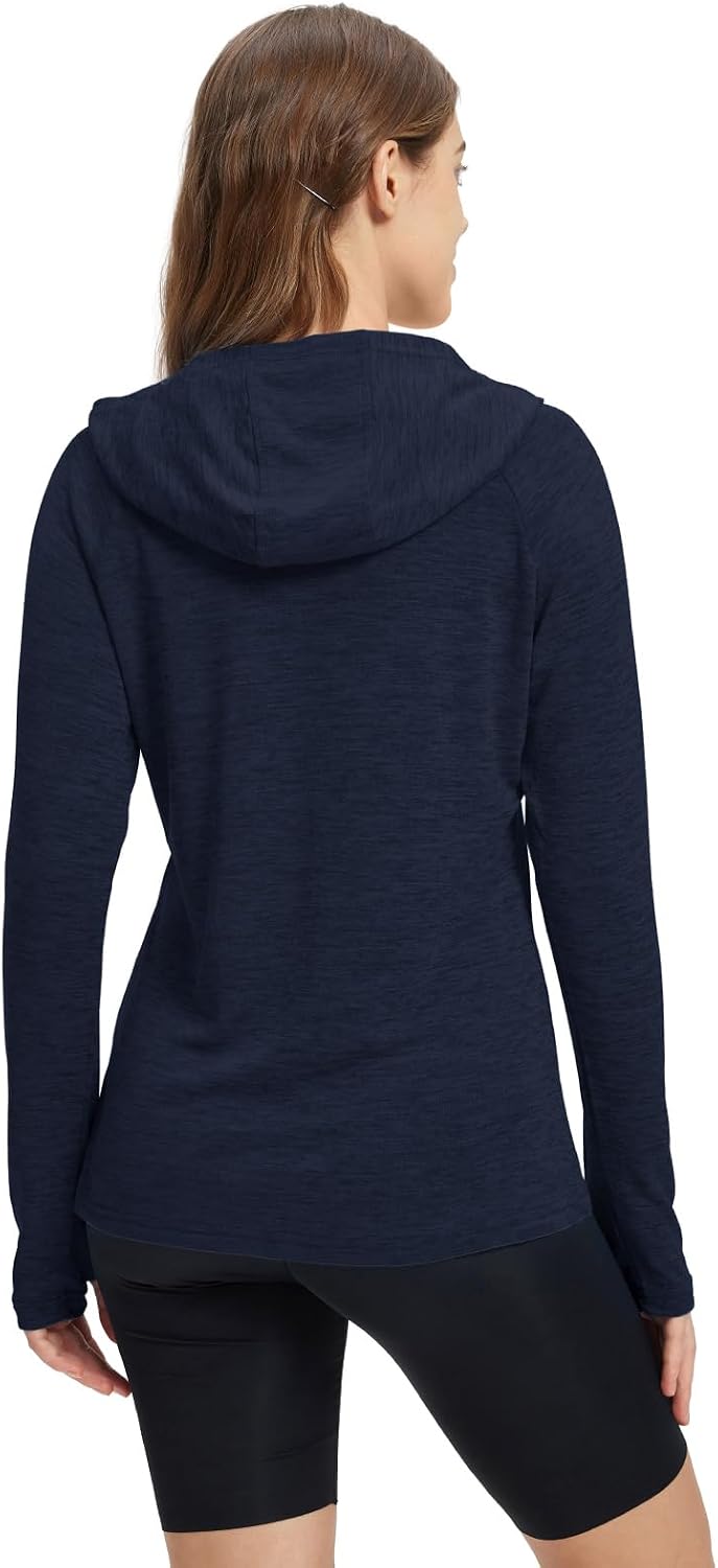 donhobo Damen Sport Shirt Langarm Laufshirt UPF 50+ UV Schutz Schnelltrocknend Pullover Sweatshirts