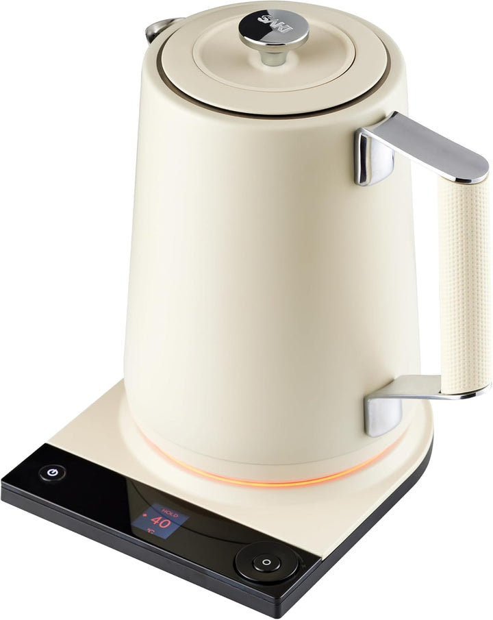 SAKI Luna Elektrischer Wasserkocher mit 7 Voreinstellungen, 60 Minuten, 1,75 l Temperaturbehälter, 3