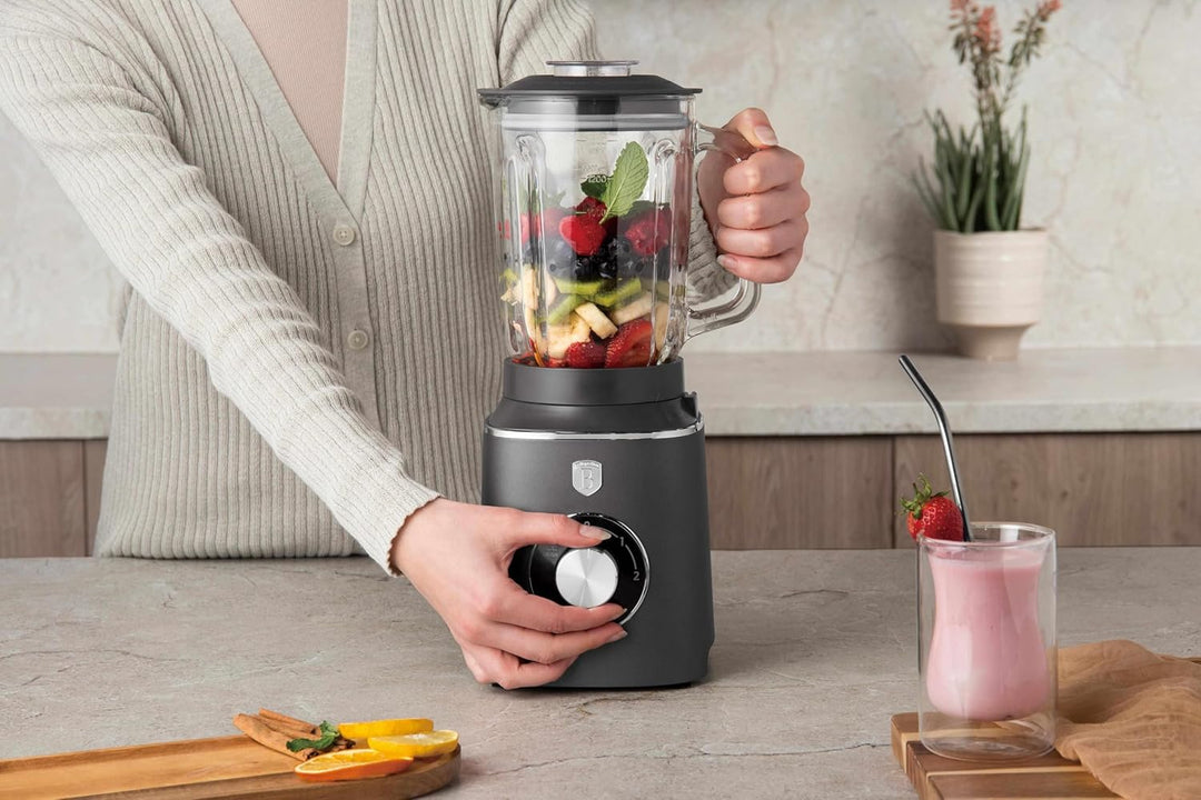 BERLINGER HAUS Stabmixer mit Glasbehälter 1,5 L 1000 W Antracit Collection