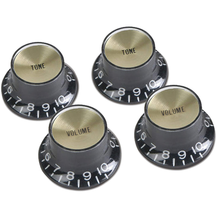 Gibson Gear PRMK-020 Top Hat Style schwarz mit Gold Inlay, Schwarz