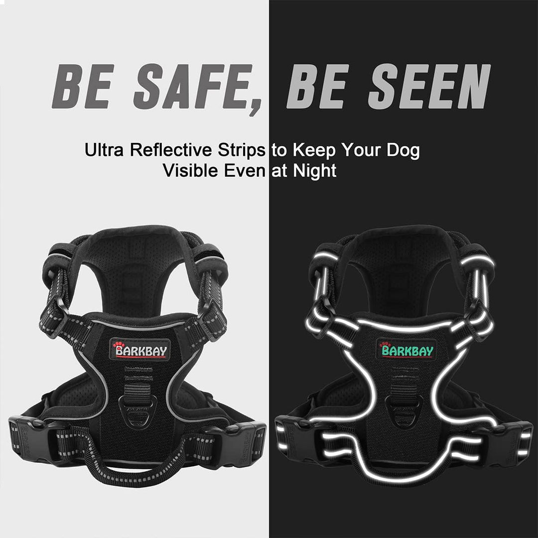 BARKBAY No Pull Dog Harness Front Clip Heavy Duty Reflective Easy Control Handle for Large Dog Walki