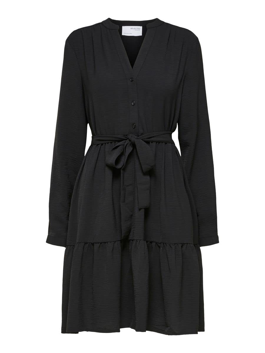 SELECTED FEMME Female Minikleid Stufenlook 34 Black/, 34 Black/