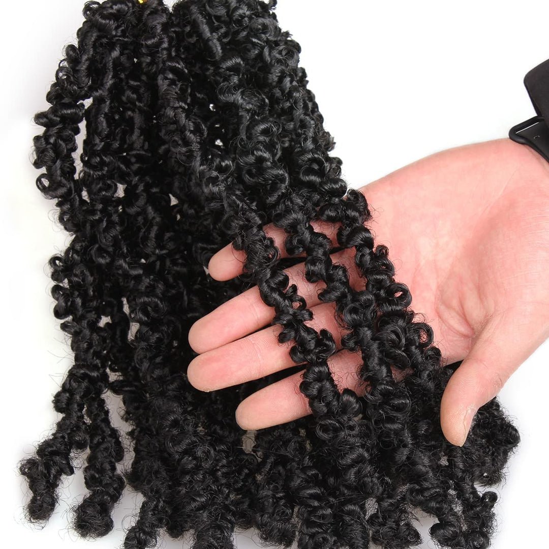 Leeven 12 Zoll Butterfly Faux Hair 6 Packs Pre Looped Distressed Locs Crochet Braids Hair Extensions