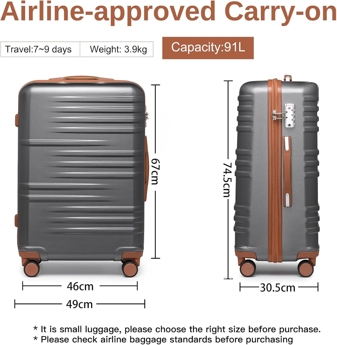 British Traveller Handgepäck Koffer Gross Reisekoffer Gross Hartschalenkoffer 74.5 * 49 * 30.5cm mit