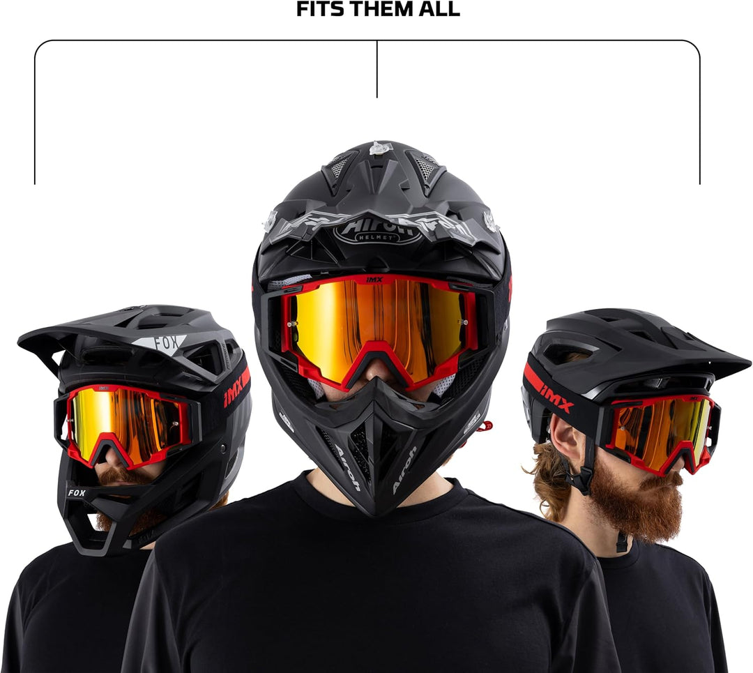 SAND Motorrad Schutzbrille | Iridium und Klares Visier inklusive | Anti-Beschlag und Anti-Kratz Lins