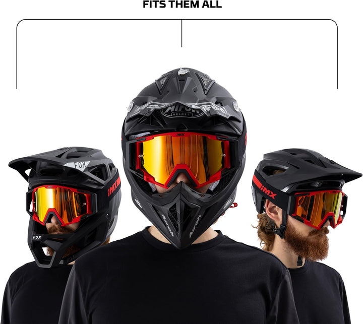 SAND Motorrad Schutzbrille | Iridium und Klares Visier inklusive | Anti-Beschlag und Anti-Kratz Lins