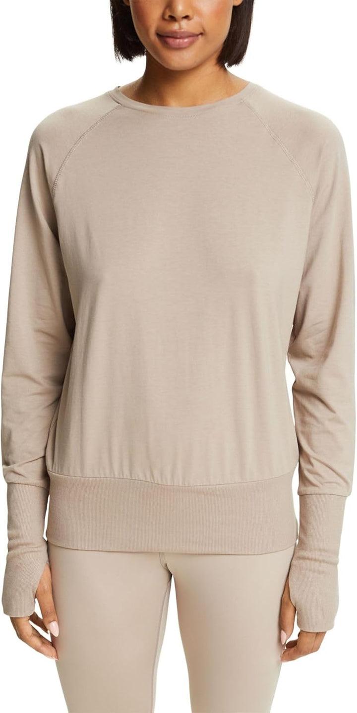 ESPRIT Damen Sus Ls Bk Open Sweatshirt (1er Pack) XXL Beige, XXL Beige