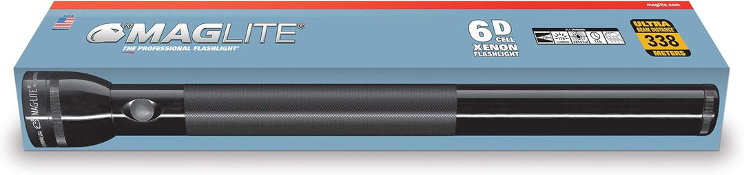 Mag-Lite Taschenlampe 6D-Cell schwarz Black S6D015, Black S6D015