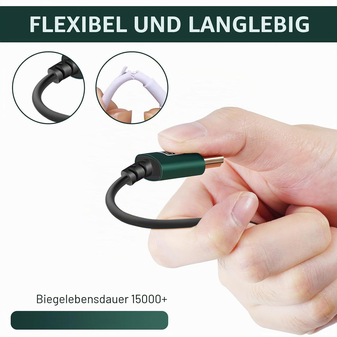 Thsucords Dünnes Micro HDMI auf HDMI Kabel 0,3M 2 Stück, Ultradünnes Flexibles HDMI Micro Typ D auf