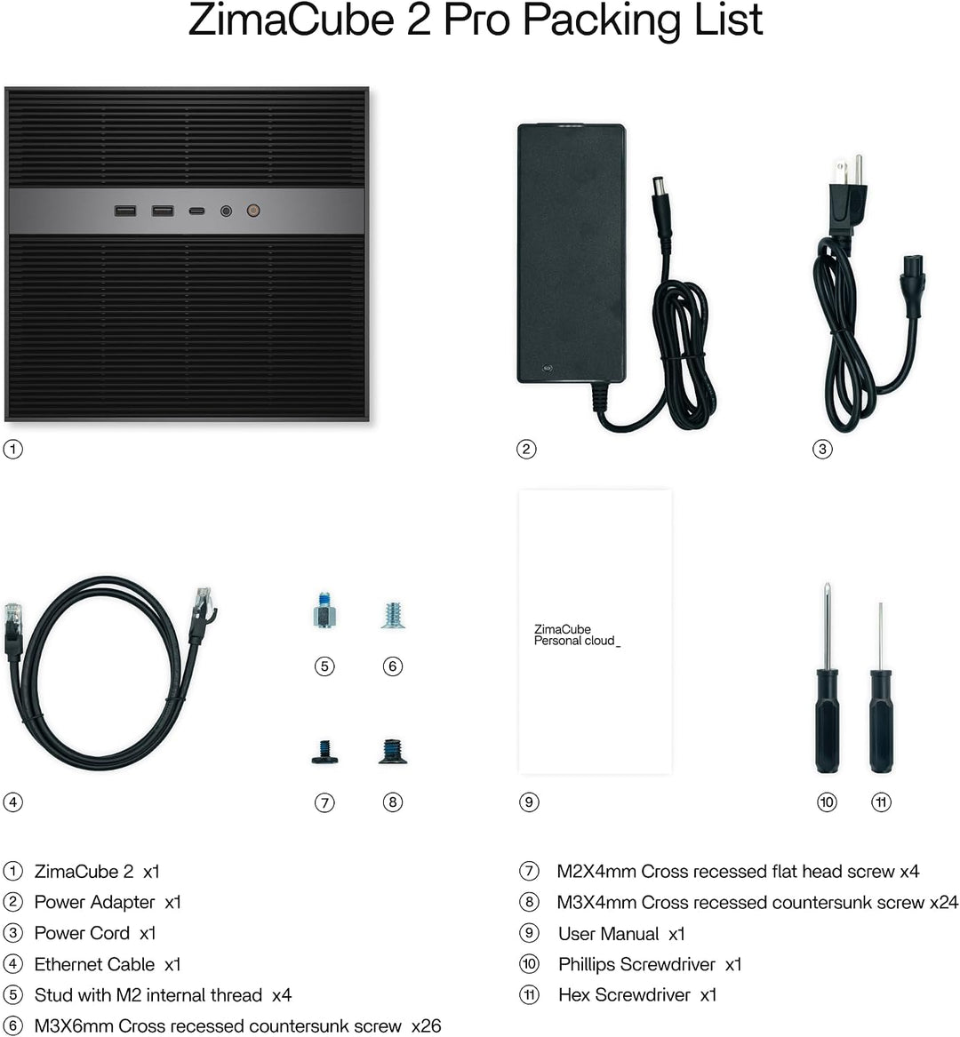 ZimaCube Pro 2 NAS mit Intel Core i5, 10GbE &amp; Thunderbolt 4 | 6 SATA + 4 M.2 Speicher, Docker, Priva