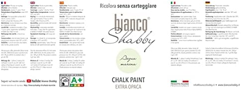 bianco Shabby® Acqua Marina Kreidefarbe Wasserbasis für Alle Oberflächen einfach zu verarbeiten ohne