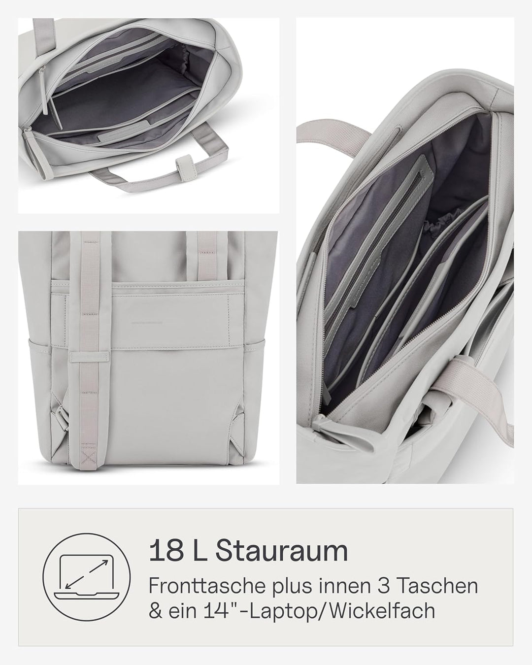 Kapten & Son Rucksack Lindby Diaper Set 20 L | 2in1 Wickelrucksack & Wickeltasche mit Kinderwagen- u