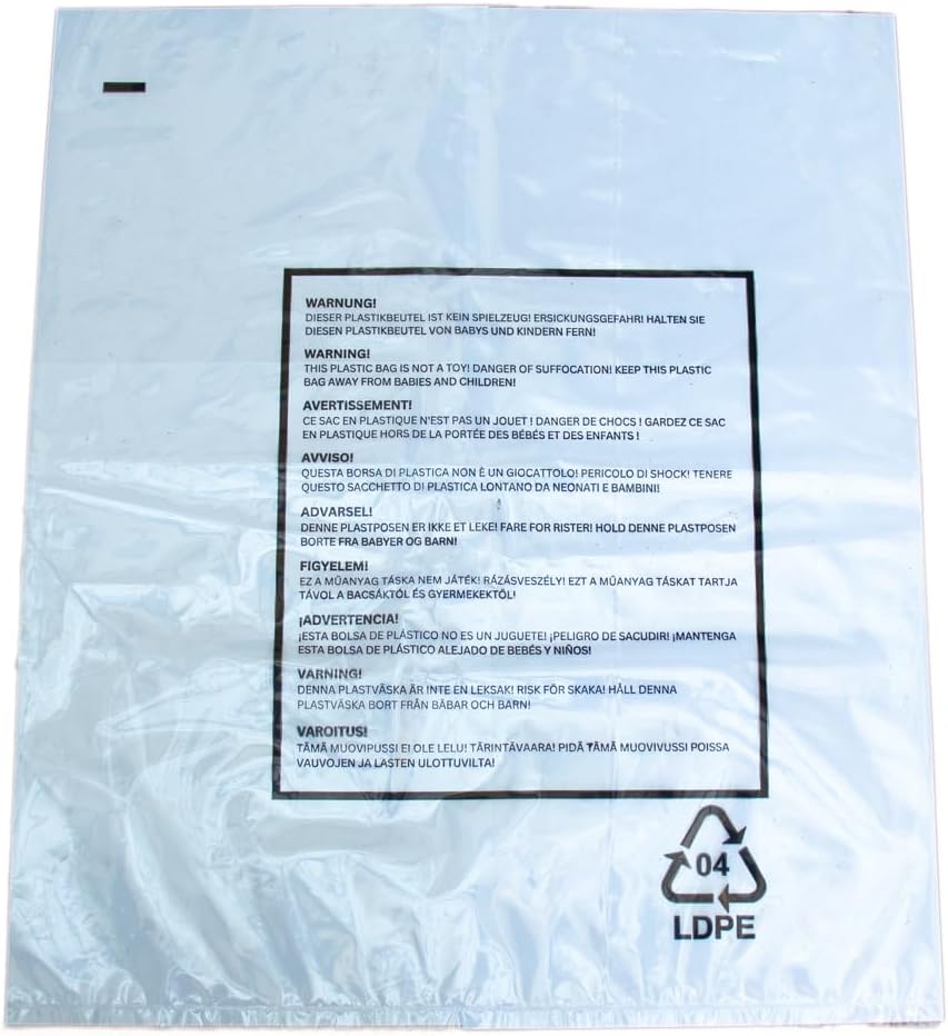 500 Stück PE-Beutel 400x500x0,050mm (50mµ) einseitig offen Polybeutel Plastikbeutel Folienbeutel Imp