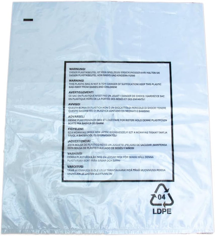 500 Stück PE-Beutel 400x500x0,050mm (50mµ) einseitig offen Polybeutel Plastikbeutel Folienbeutel Imp