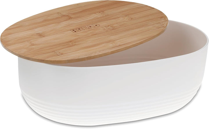Kela weiss Brotkasten Namur PS-Kunststoff 37,5x23,0x14,0cm, 37.5 x 23 x 14 cm