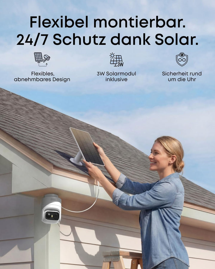 eufyCam C37 8-Kamera-Set, Überwachungskamera Aussen, Farbnachtsicht, Solar | ohne Abo, HomeBase Mini