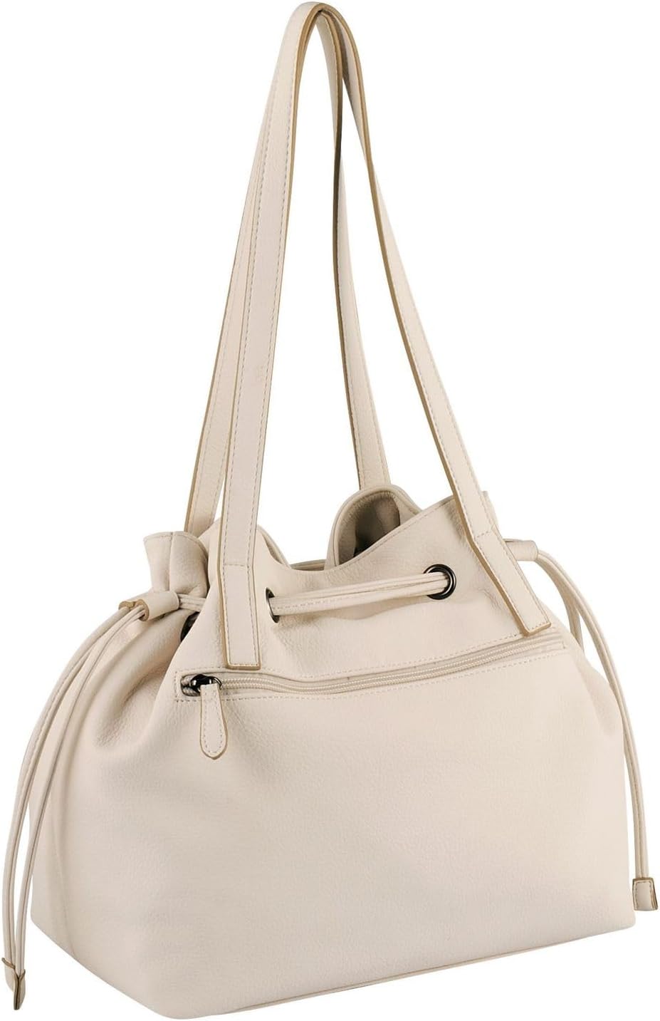 Gabor bags Malu Damen Shopper Umhängetasche Reissverschluss 34 x 18,5 x 29 Off White, 34 x 18,5 x 29