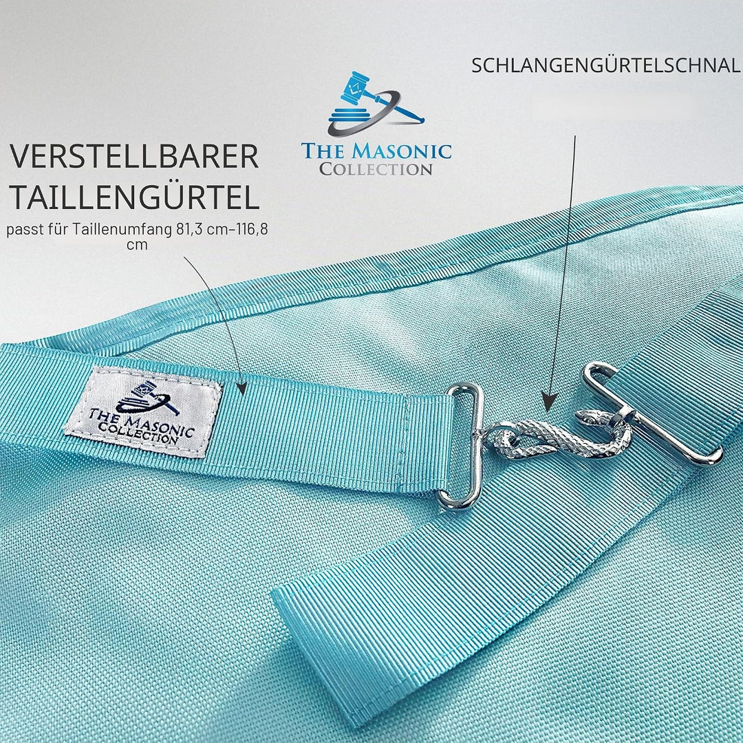Masonic MM Handwerks-/Freimaurer-Schürze mit Insignien aus Kunstleder, hochwertig