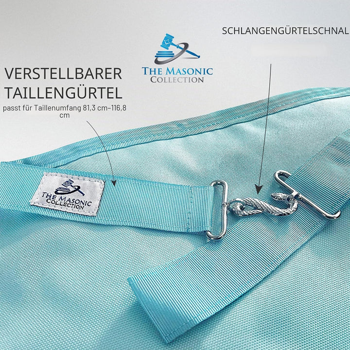 Masonic MM Handwerks-/Freimaurer-Schürze mit Insignien aus Kunstleder, hochwertig