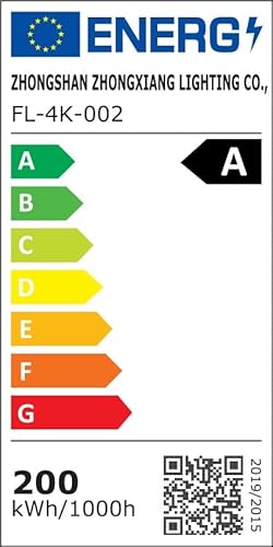 SUBTLETY 200W LED Baustrahler Baustellen Arbeitsstrahler mit 3m Netzkabel & U-Form Stativ Strahler f