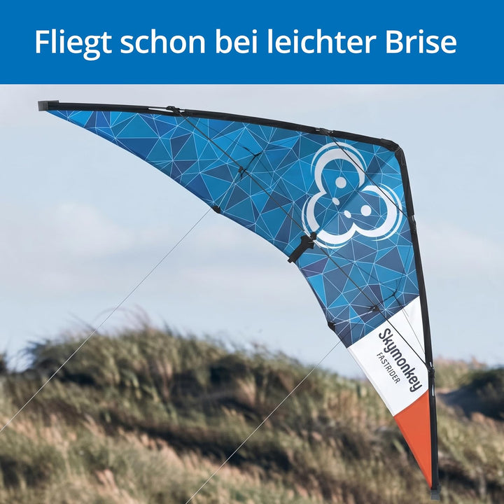 Skymonkey Lenkdrachen Fastrider 2-Leiner - 127 cm, Galaxyblue, Galaxyblue