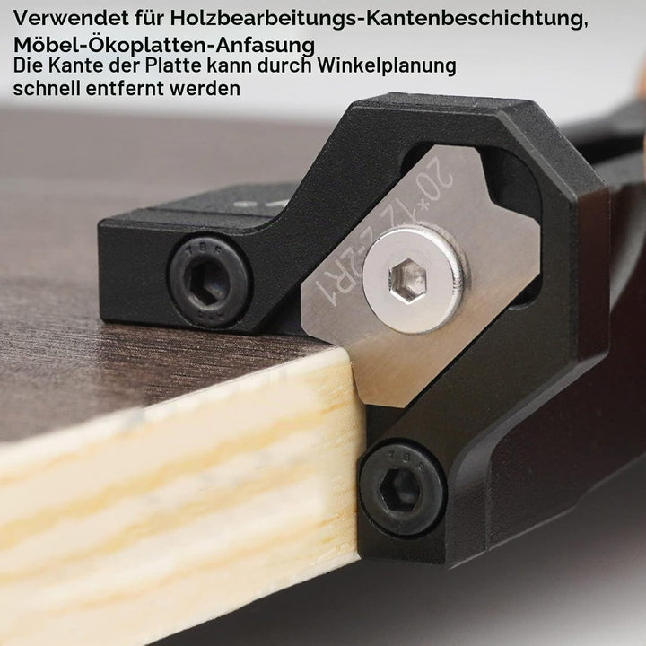 Holzbearbeitungs Eckhobel, Holzhobel Fasenhobel mit 3 Klingen, Manuelle Kantenschneiden Hobel Anfase