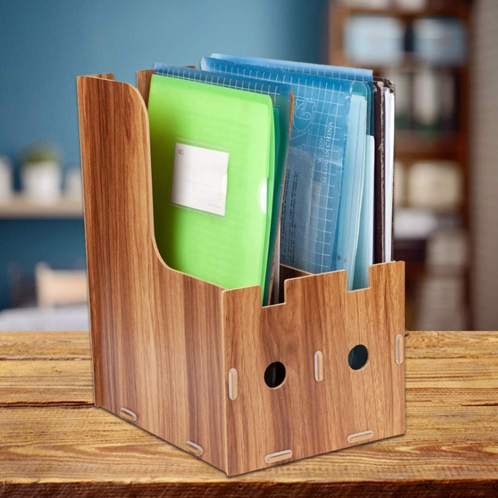 Holz Schreibtisch Organizer, Aufbewahrungsbox Ordnungssystem Briefablage A4 Notizzettel Stifte ordne