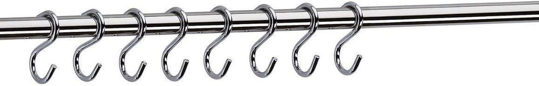 Gedotec Design Küchenreling Chrom Relingsystem Küche | verchromt poliert | Reling-Set Länge 600 mm |