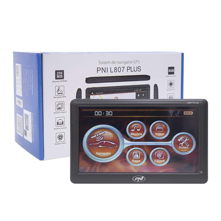 Navigationssystem GPS PNI L807 Plus 7-Zoll-Bildschirm, 800 MHz, 256 MB DDR, 8 GB interner Speicher,