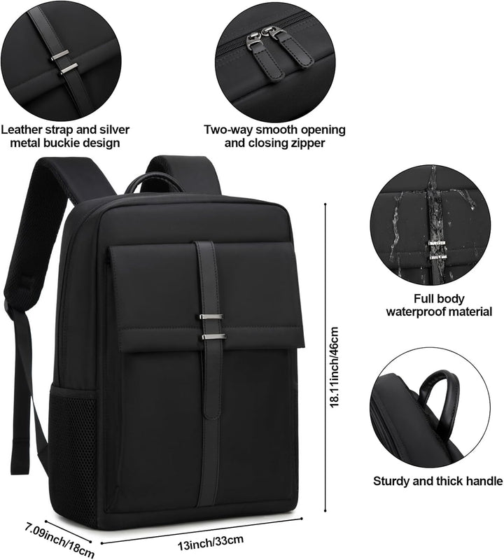 Dobaly Laptop Rucksack Wasserdicht für Damen & Herren - Laptopfach Daypack für Arbeit Business Radfa