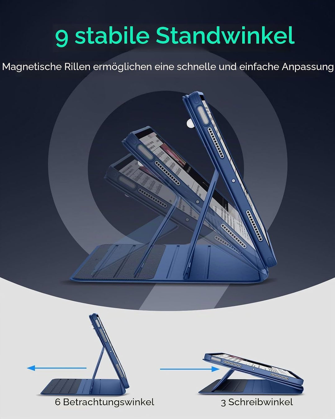 ESR Hülle für iPad Air 11 Zoll M4/M3/M2, iPad Air 8/7/6/5/4 (2026/2025/2024/2022/2020), drehbare Hül