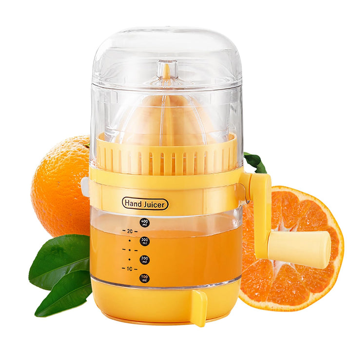 Juicer Machine Saftpresse Manuell 2-in-1 Zitronen-Orangen-Zitruspresse mit Deckel und Griff citrus j