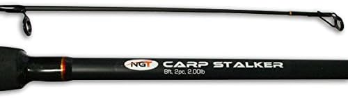 NGT Stalker Rod 8ft/2pc Black 1+1 Free Rute, schwarz, XL