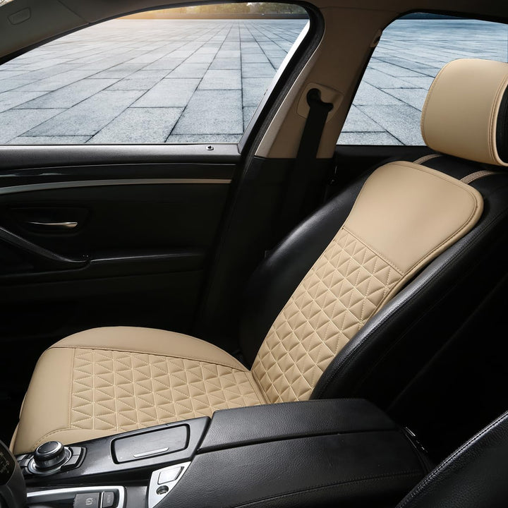 Black Panther 1 Stück Luxus PU-Leder Sitzbezug Auto Vordersitze, Kompatibel mit 95% Autos,Keine Sitz