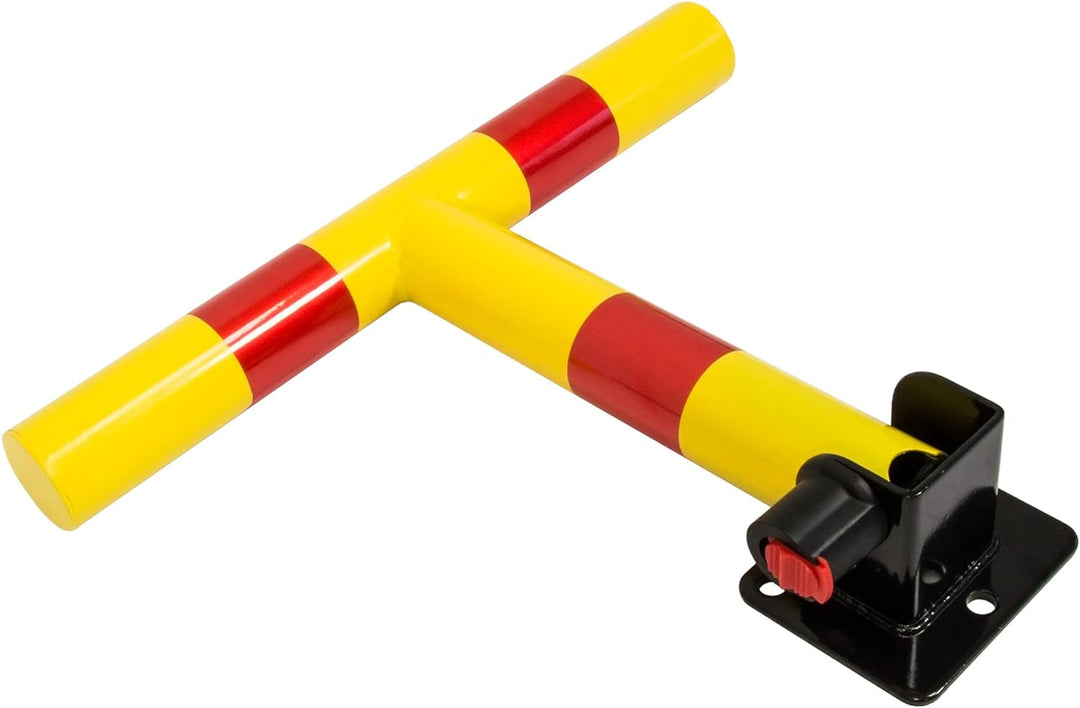 SCHMIDT security tools Parkbarriere klappbar Parkplatzsperre T-Form Schloss Auto Parkplatz-Schranke
